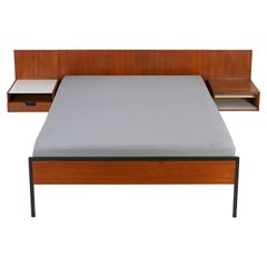 Mid-Century-Bett von Cees Braakman „Japanische Serie“, Pastoe, 1960er Jahre