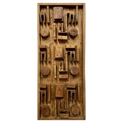 Antique Industrial Factory Mold Wall Art in the Style of Nevelson