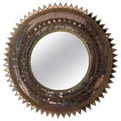 Important miroir vintage surdimensionné Sunburst de Zajac & Callahan