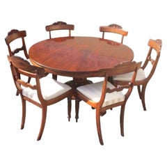 Antique Circular Mahogany Breakfast Dining Table