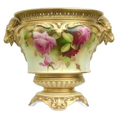 Antique Royal Worcester Roses Jardinere Vase