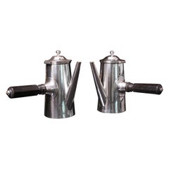 Pair of Vintage Coffee Pots, Silver Plate, Chocolate Jug, Mappin & Webb, C.1940