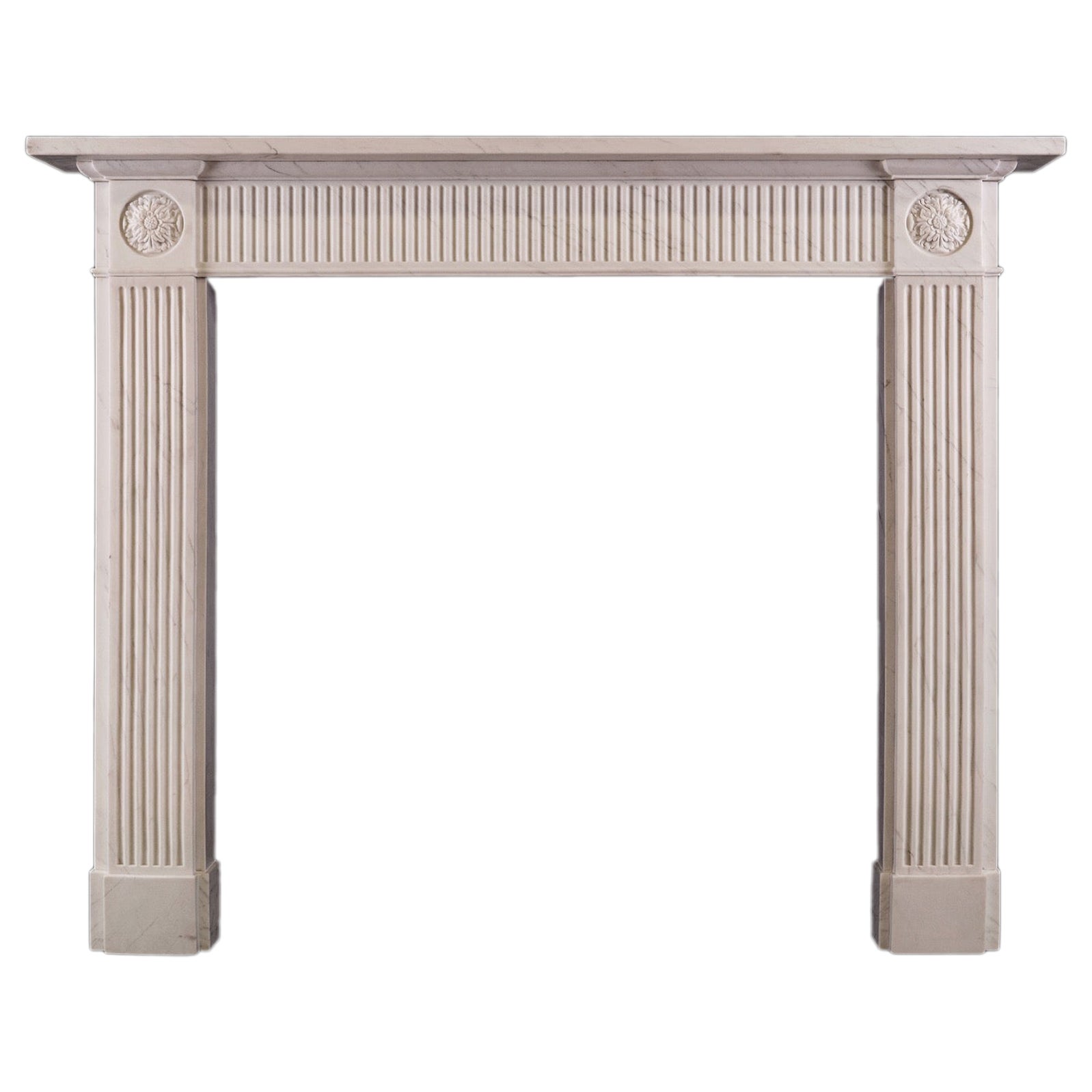 White Marble Fireplace in the Regency Style