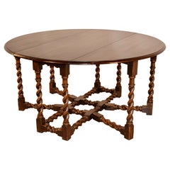 Late 19th Century Large Gate Leg Dining Table