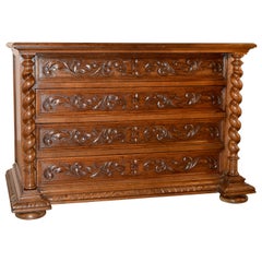 19th Century Carved French Commode