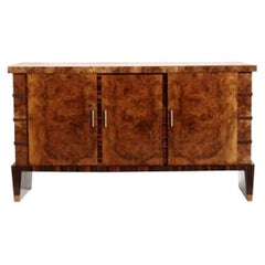 Emilio Lancia Large Sideboard in Walnut Wood Italian Manufacture 1930s