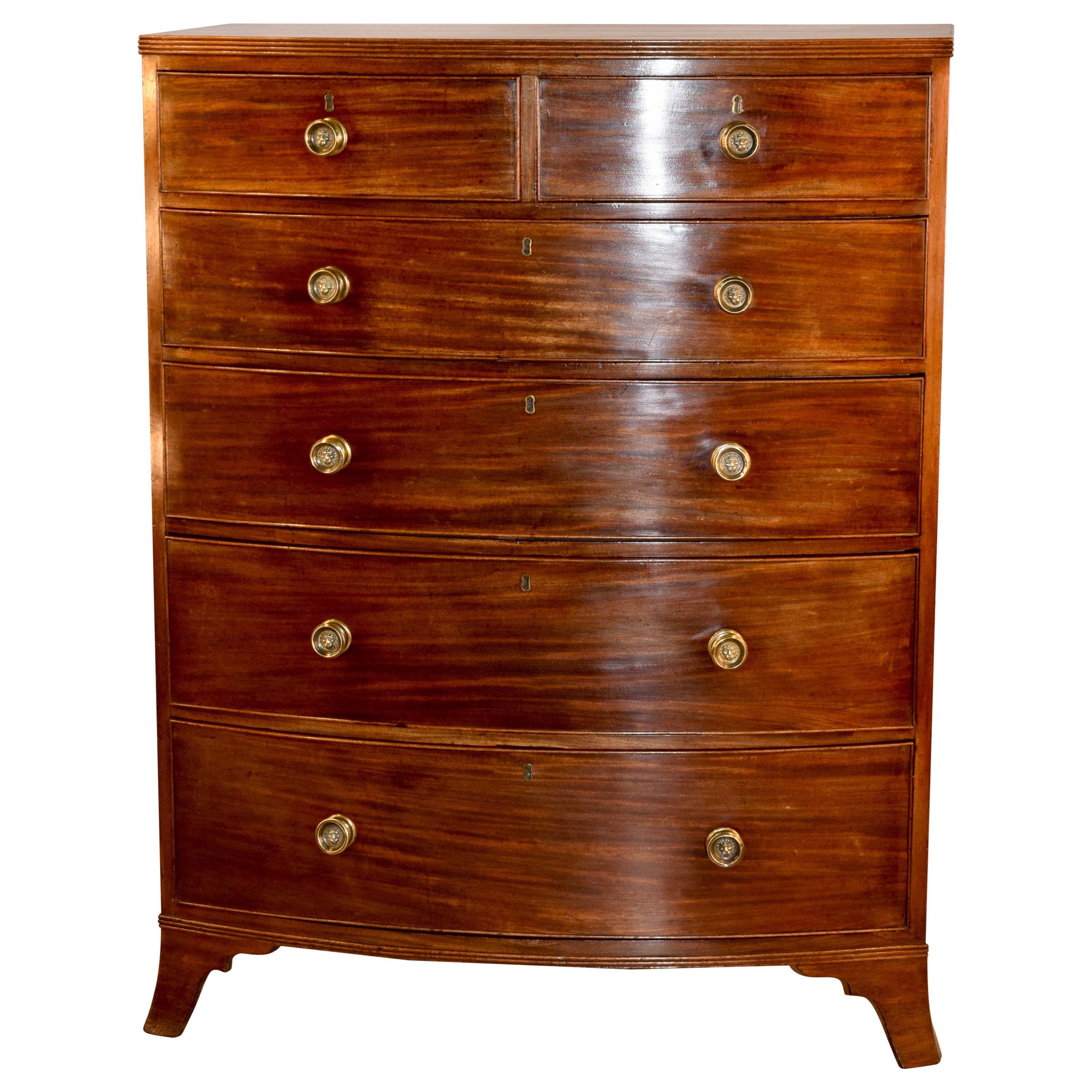 19th Century Tall Mahogany Chest of Drawers
