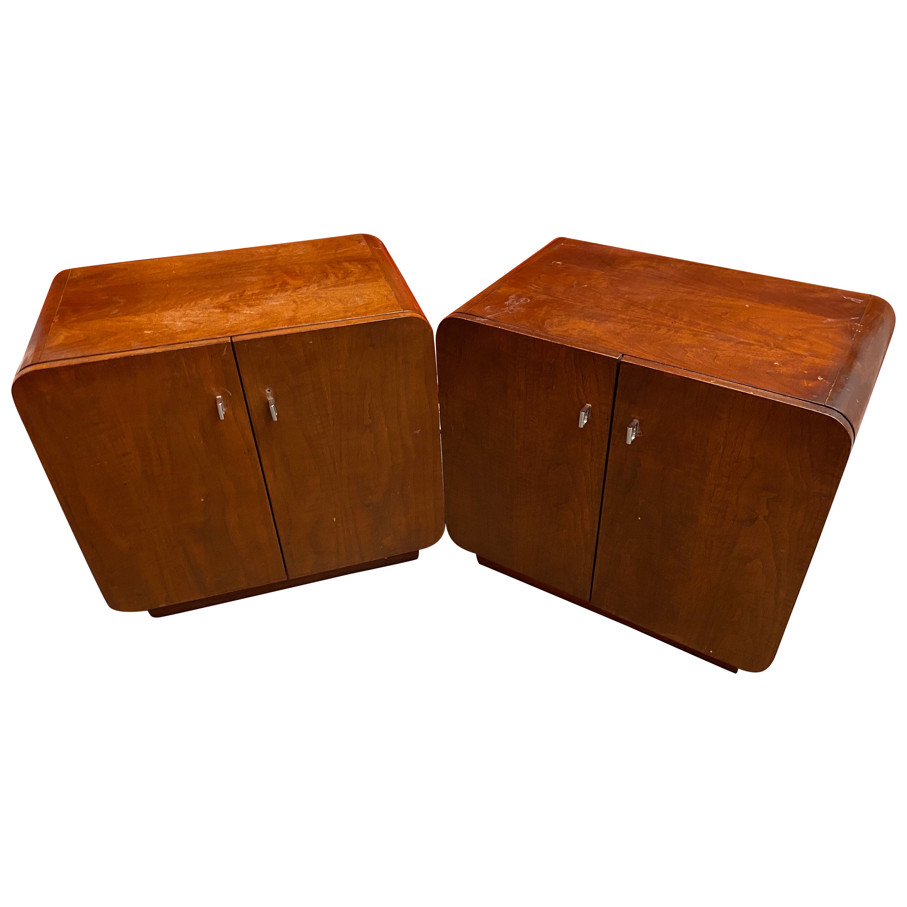 1970s Founders Collection Mid-Century Nightstands, a Pair