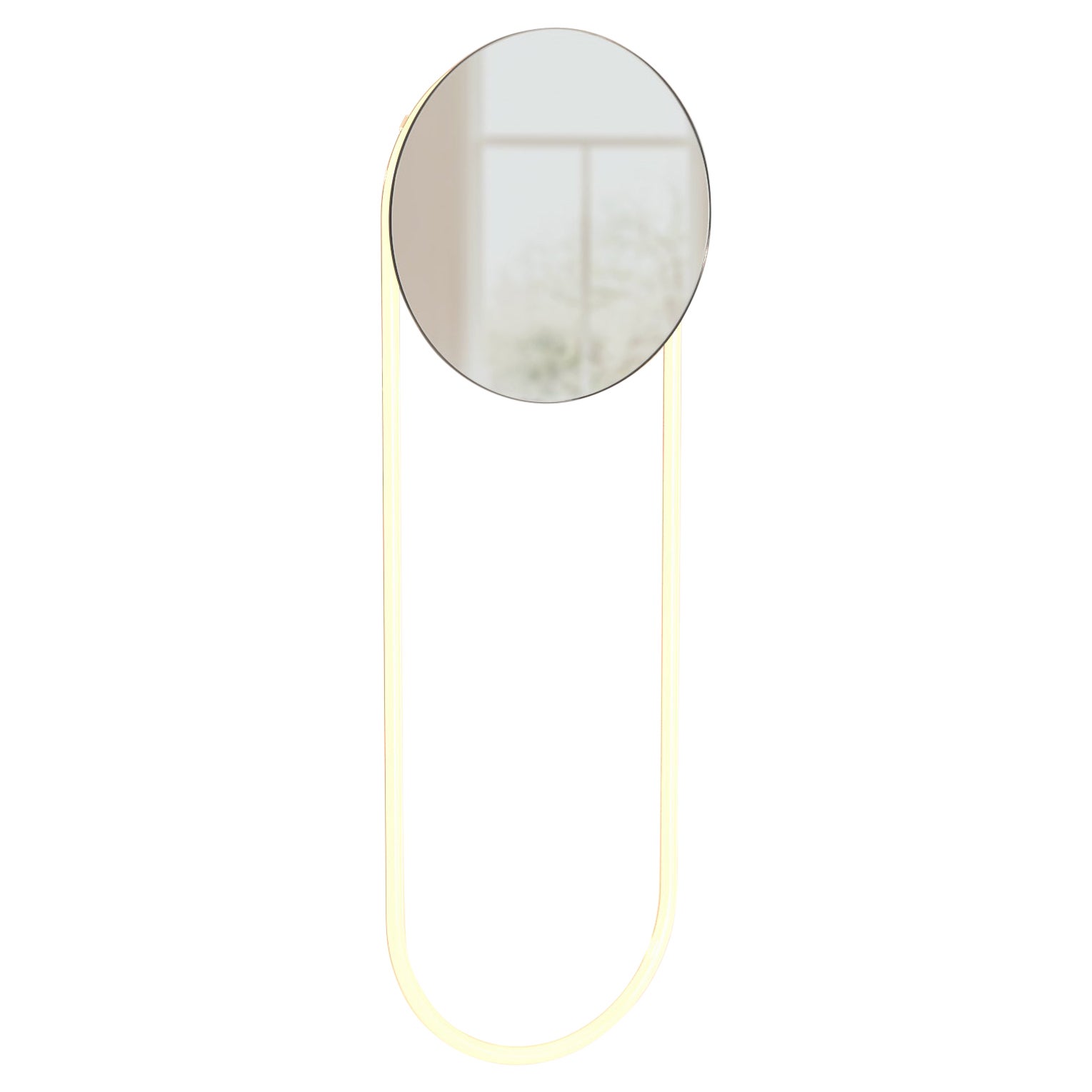 Ra Wall Short Mirror Hand Bent Neon Wall Sconce Lighting by Studio d'armes For Sale