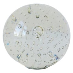 Art Glass Ball Sphere with Bubble Design Decorative Object in the Modern Style