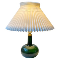 Fleur, Deep Green Glass Table Lamp by Michael Bang for Holmegaard, 1970s