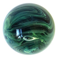 Irish Art Glass Paperweight Sphere Decorative Object