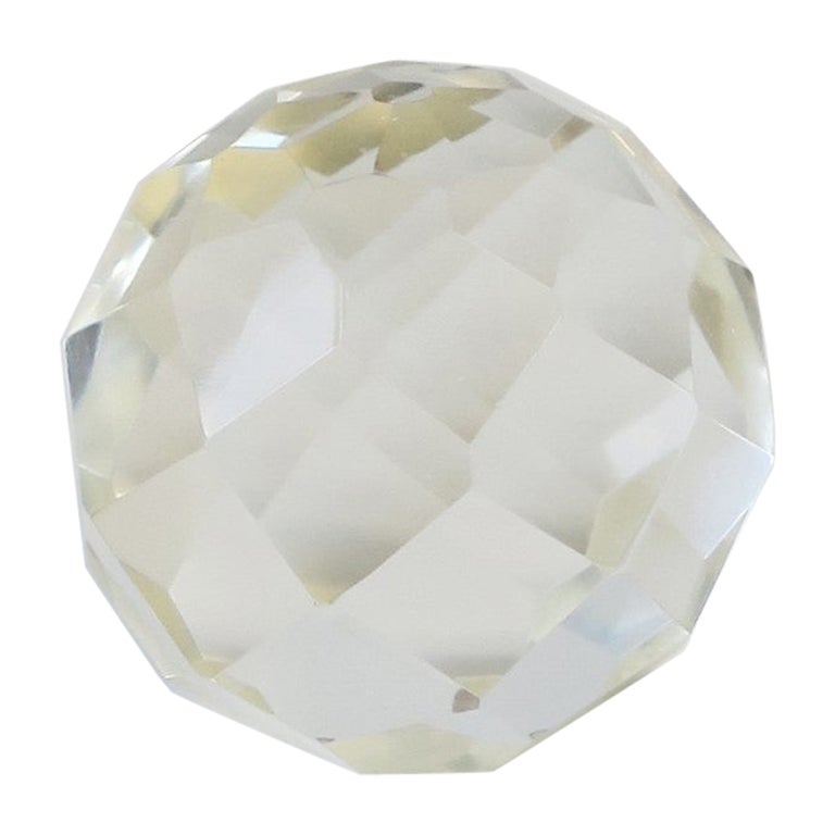 Crystal Geometric Honeycomb Paperweight or Decorative Object