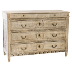 Used 1840s French Bleached Oak Chest of Drawers