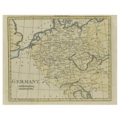 Carte ancienne d'Allemagne provenant d'un vieux Atlas anglais, vers 1802