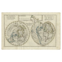 Antique Map of the World with California as an Island, 1788