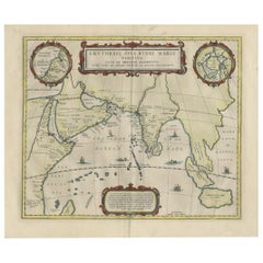 Antiguo mapa de la Antigüedad que abarca desde Egipto hasta Arabia y desde la India hasta Java, c.1660