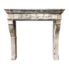 19th Century Mantle Surround of French Limestone in Style of Campagnarde Style