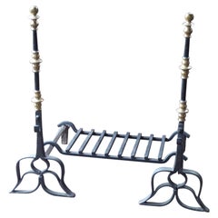 Large French Renaissance Period Fireplace Grate or Fire Basket, 16th Century