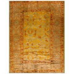 Antique 19th Century Turkish Angora Oushak Carpet ( 10'1" x 13'2" - 307 x 401 )