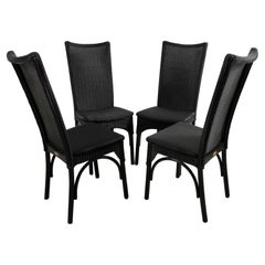 High Back Wicker Dining Chairs by Loom Italia
