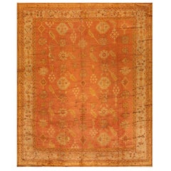 Antique Early 20th Century Turkish Oushak Carpet ( 10'5'' x 12'6'' - 318 x 382 )