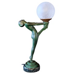 Important Art Deco Clarté Sculpture Lueur Lamp from the Art Deco Max Le Verrier