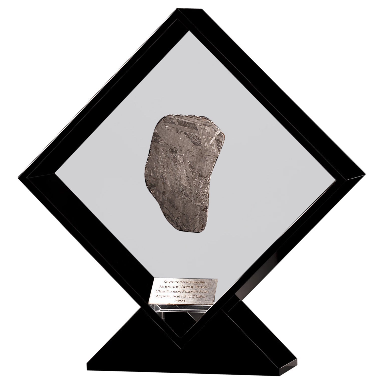 Original Design, Seymchan Meteorite in a Black Acrylic Display