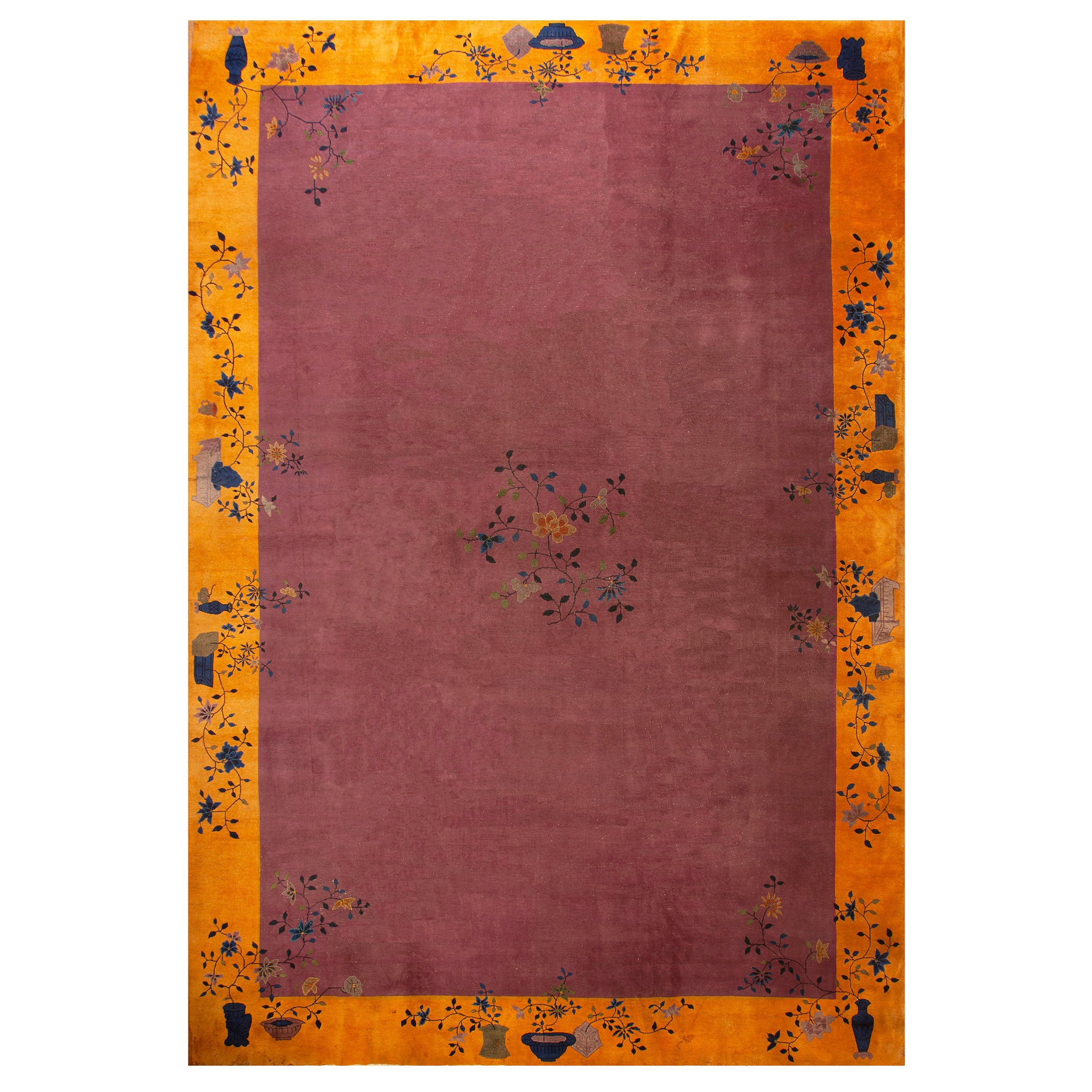 1920s Chinese Art Deco Carpet ( 12' x 17'6'' - 365 x 535 ) For Sale