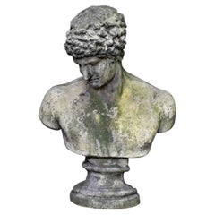 Antique Italian Garden Sculpture 19th Century " Roman Buste "