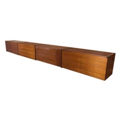 Exceptional Totally Free-Hanging XL Teak 1960 Retro Sideboard / Credenza