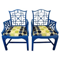 Paire de chaises chinoises de style Chippendale