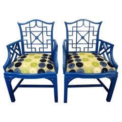 Pareja de sillas chinas estilo Chippendale