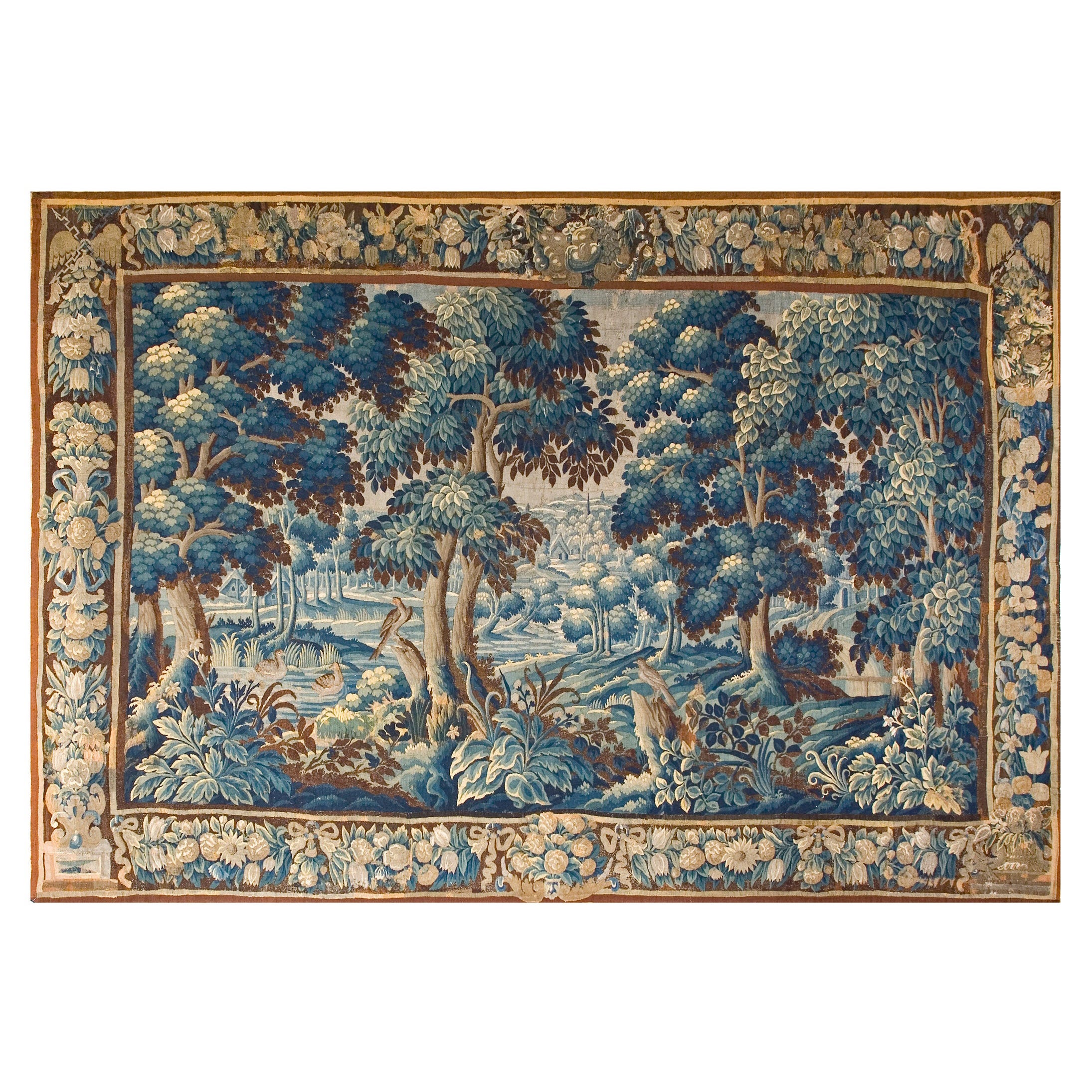 Mid 18th Century Verdure Tapestry ( 9' 6'' x 14' 4''- 290 x 437 cm ) For Sale