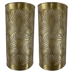 Hollywood Regency Style Brass Wall Lantern or Sconce, a Pair