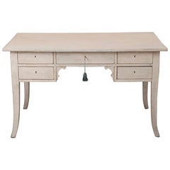 Swedish Bleached and Lime Washed Painted Writing Desk