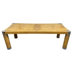 Table basse en ronce de bois d'olivier Karl Springer