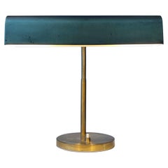 Vintage Scandinavian Midcentury Bankers Desk Lamp in Brass from E. S. Horn, 1950s