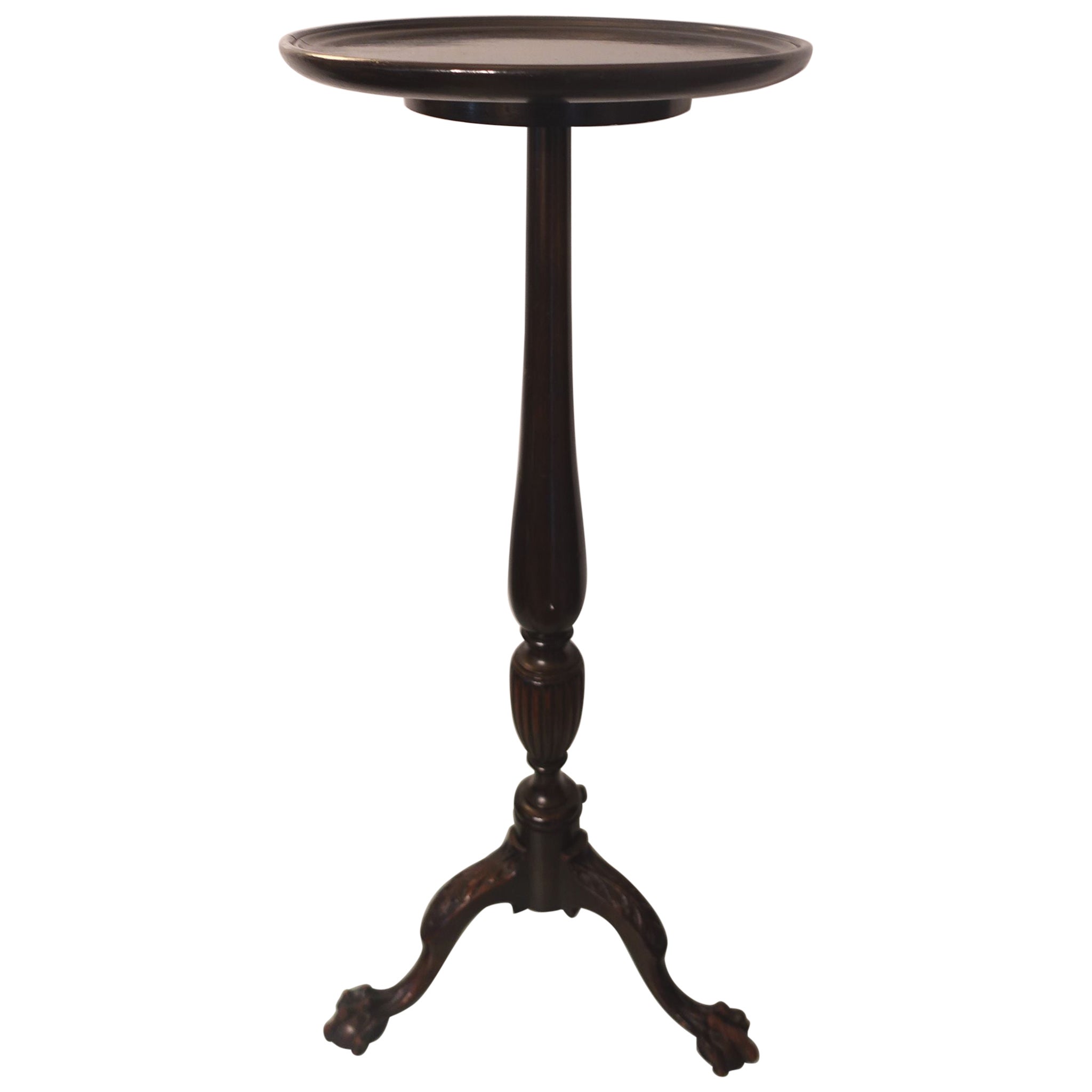 18th Century Chippendale Claw and Ball Foot Candle Stand For Sale