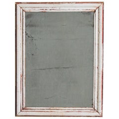 1880s French Wooden Mirror with Patinated Frame