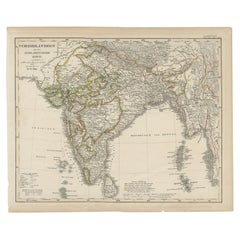 Antique Map of India and Burma at The Time of the British Empire, 1834