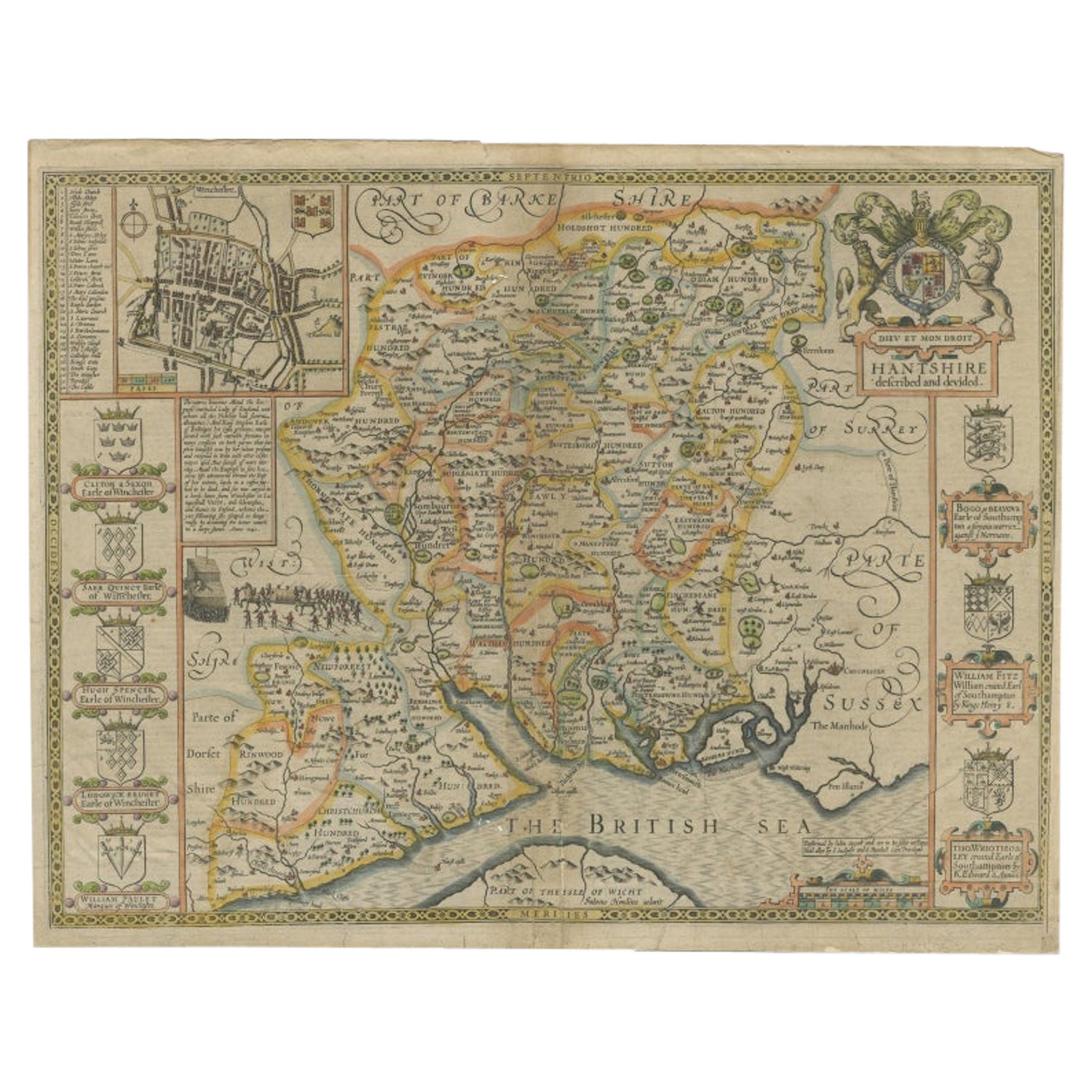 Old Vintage Africa decorative map Speed ca 1676 paper or canvas