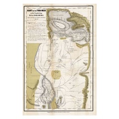 Scarce Antique Map of Lake Toba and Silindoeng on Sumatra, Indonesia, c.1875