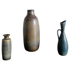 Mid-Century Ceramics Vases by Carl-Harry Stålhane for Rörstrand in Sweden 1950s 
