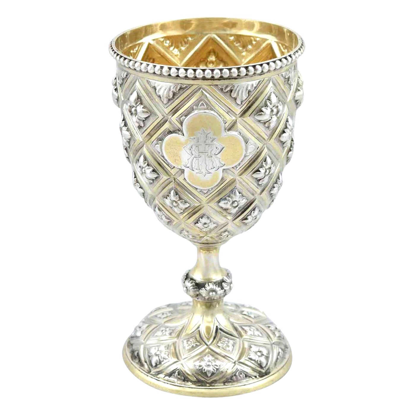 Victorian Sterling Silver Gilt Goblet