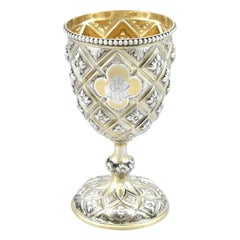 Victorian Sterling Silver Gilt Goblet