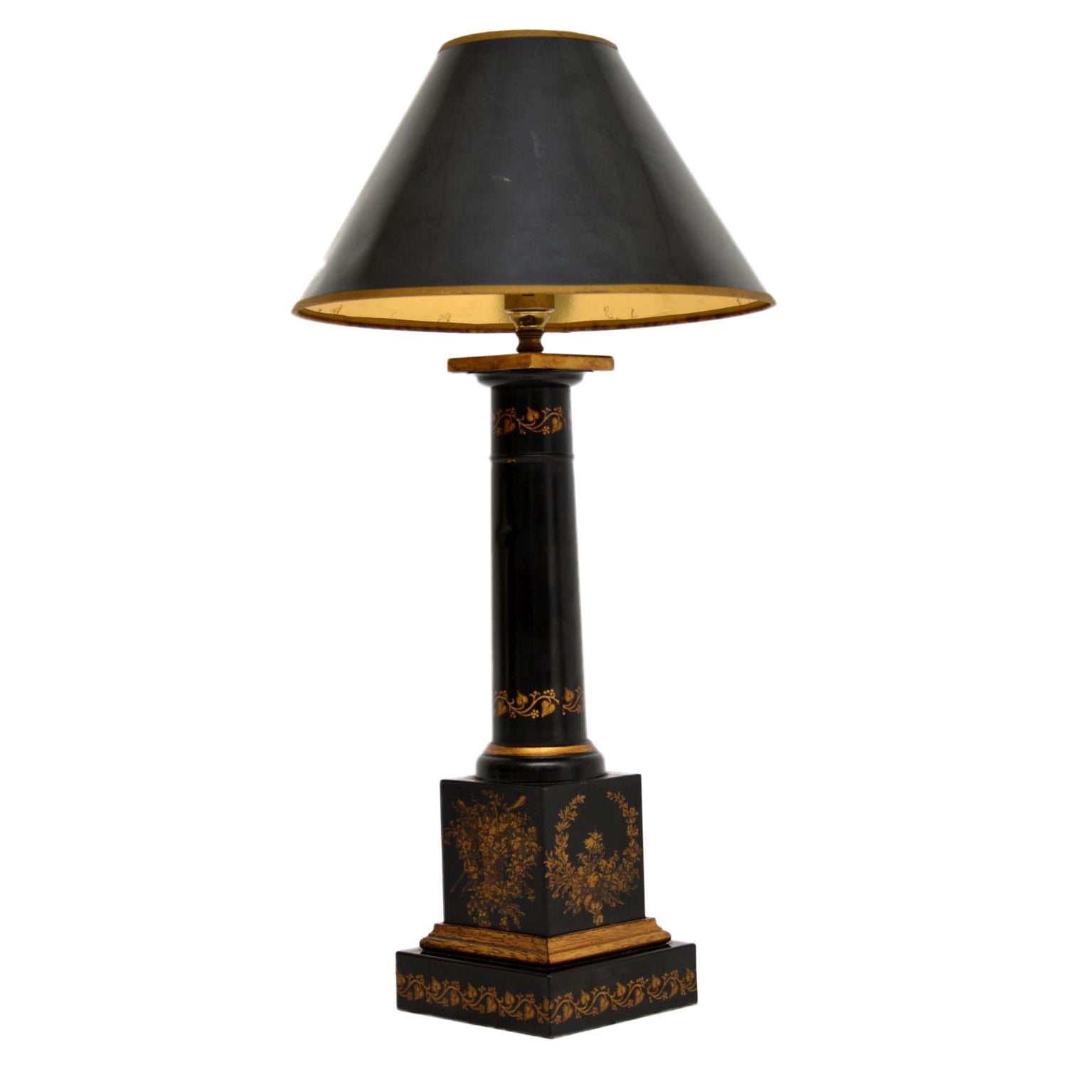Antique Neo Classical Style Tole Table Lamp
