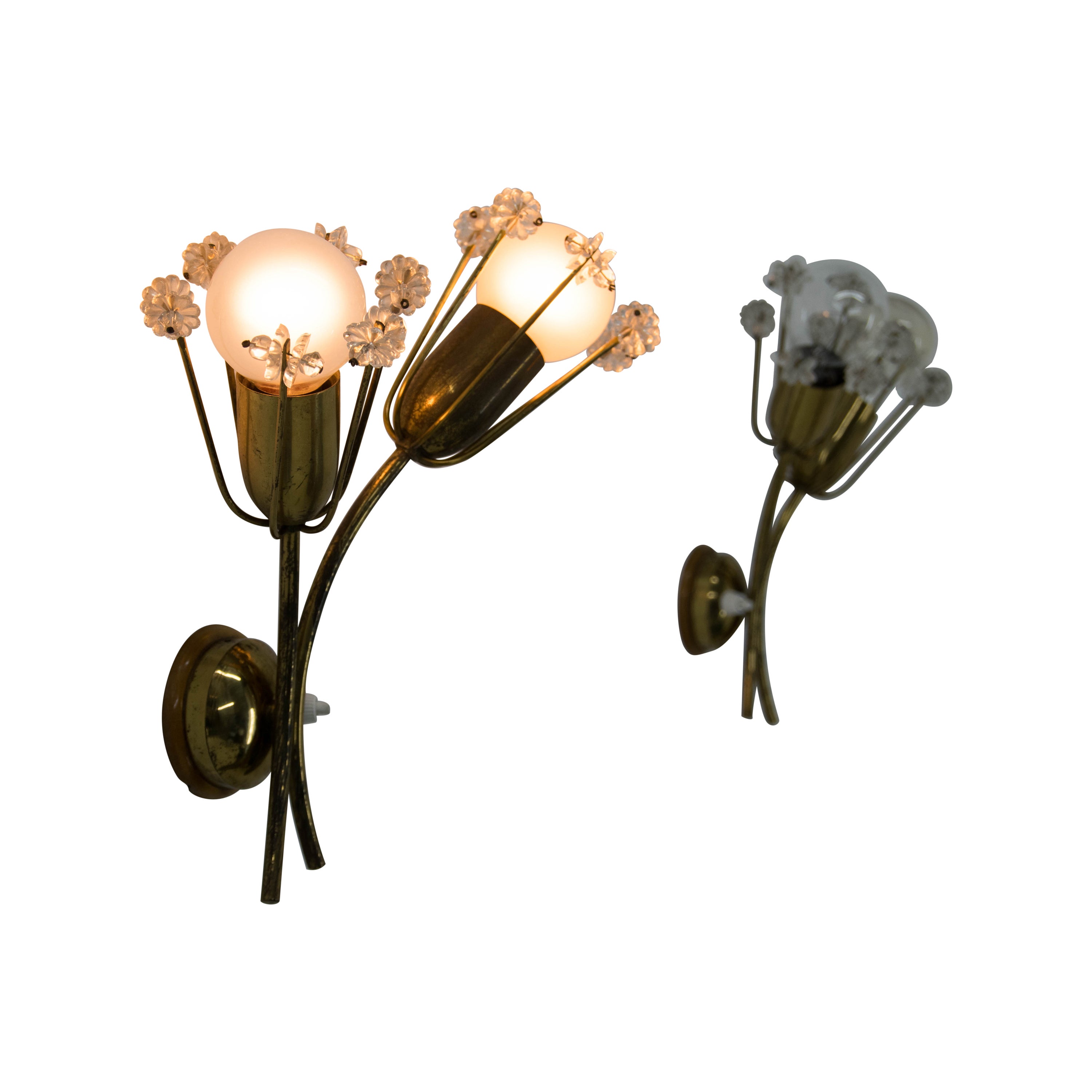 Set of Two Wall Lamps by Emil Stejnar for Rupert Nikol, 1950s For Sale