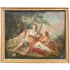 18th Century, Oil on Canvas « les Grâces »