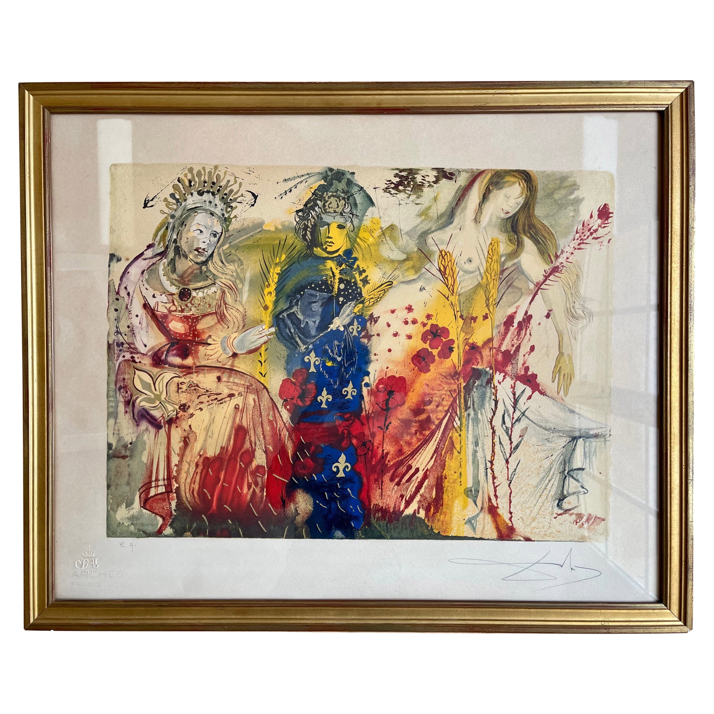 Le Salvator Dali, l'épreuve d'artiste de lithographie « Summer » des saisons, 20e siècle en vente